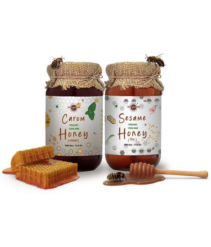 Indie gredients Honey Carom Sesame Honey 1000 g Pack of 2     			Indie gredients Honey Carom Sesame Honey 1000 g Pack of 2