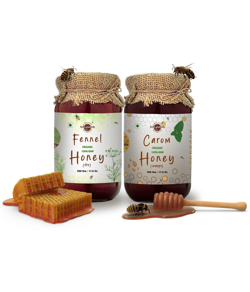 Indie gredients Honey Fennel Carom Honey 1000 g Pack of 2 Indie gredients Honey Fennel Carom Honey 1000 g Pack of 2