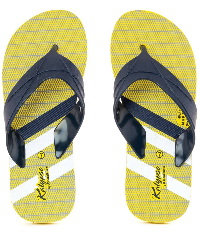 Khadim's Yellow Men's Daily Slipper
