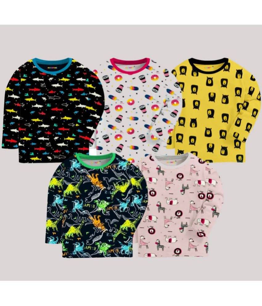     			Kuchipoo Pack of 5 Boys Cotton T-Shirt ( Multicolor )