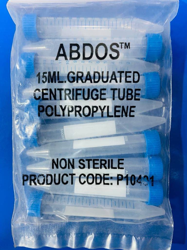 PLASTIC GRADUATED CENTRIFUGE TUBE POLYPROPYLENE 15 ML (pack of 10) PLASTIC GRADUATED CENTRIFUGE TUBE POLYPROPYLENE 15 ML (pack of 10)