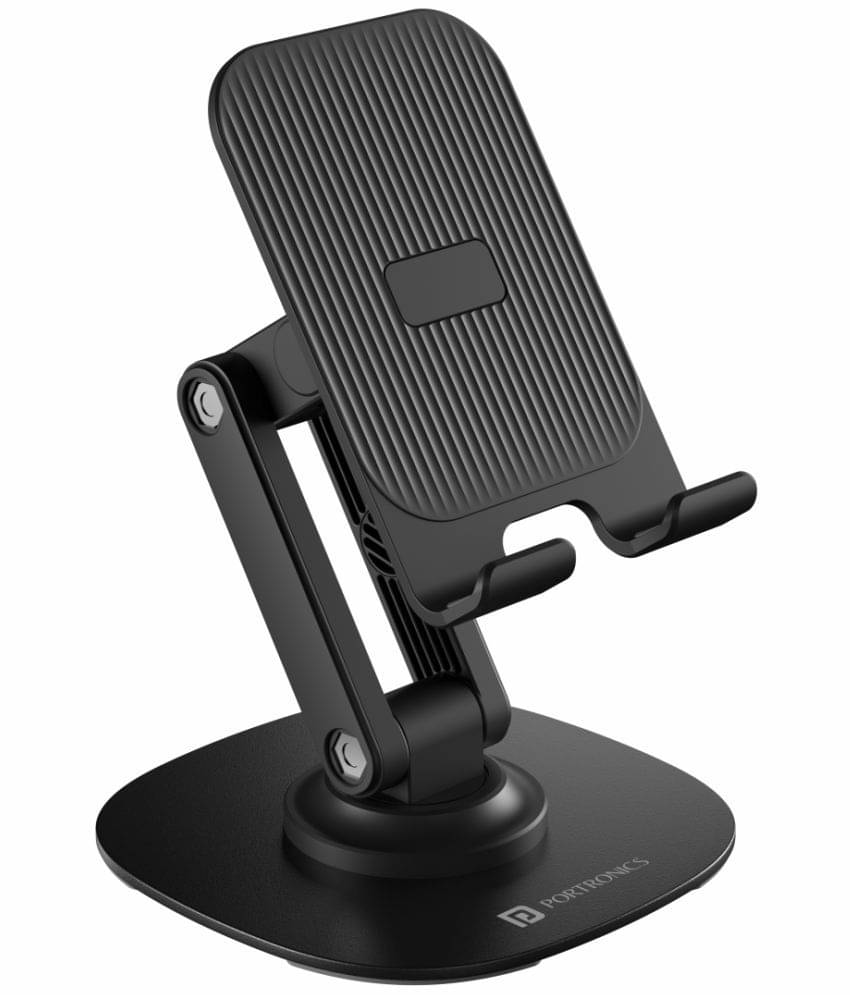     			Portronics Foldable Mobile Stand for Smartphones and Tablets ( Black )