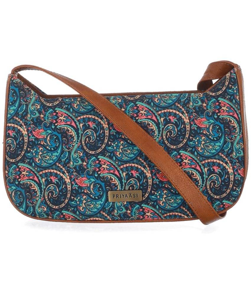     			Priyassi Shoulder Bag PU Set of 1 ( Blue )