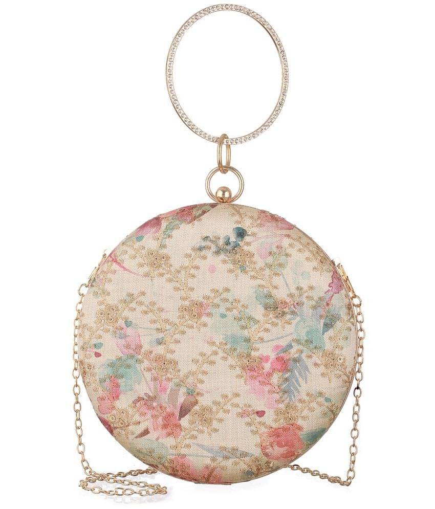     			Priyassi Multicolor Metal Box Clutch