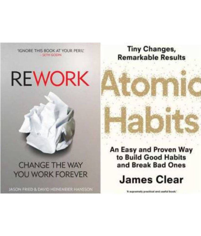 Set Of 2 Atomic Habits & Rework Best Novels Paperback JASON FRIED JAMES CLEAR Set Of 2 Atomic Habits & Rework Best Novels Paperback JASON FRIED JAMES CLEAR