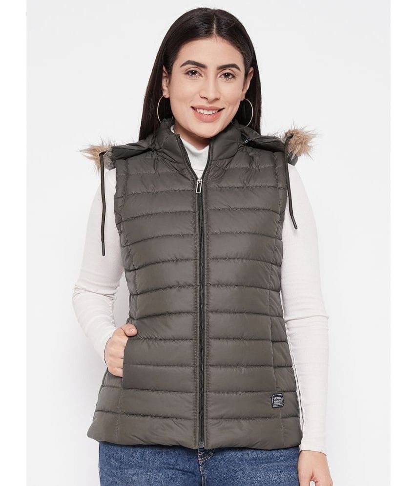     			VERO AMORE - Polyester Green Bomber Jackets
