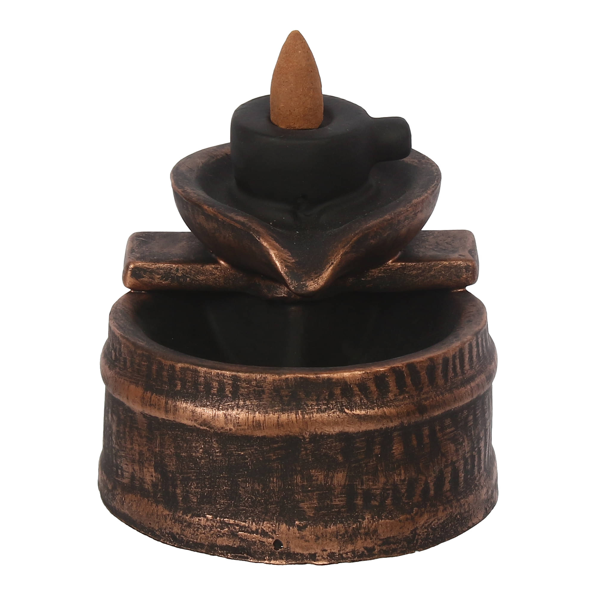     			eCraftIndia Deep Steps Smoke Backflow Cone Incense Holder Decorative Showpiece