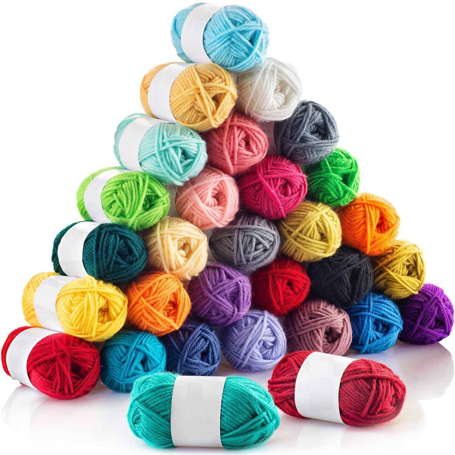     			100% Acrylic Wool  24 pc combo 384 gms Mega 4 ply 24 Random Pc - Art-ADEA