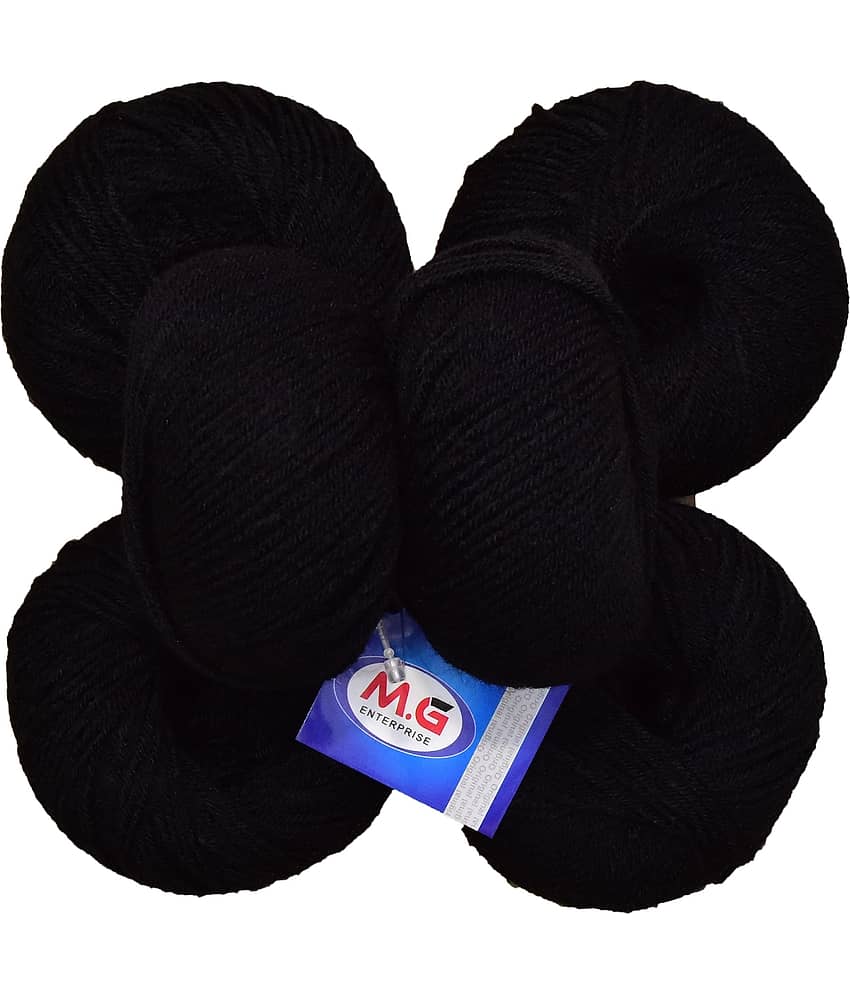 100% Acrylic Wool Black (6 pc) Baby Soft Wool Ball Hand Knitting Wool/Art Craft Soft Fingering Crochet Hook Yarn, Needle Knitting Yarn Thread Dyed - Stationery | Buy online on ZillyBuy