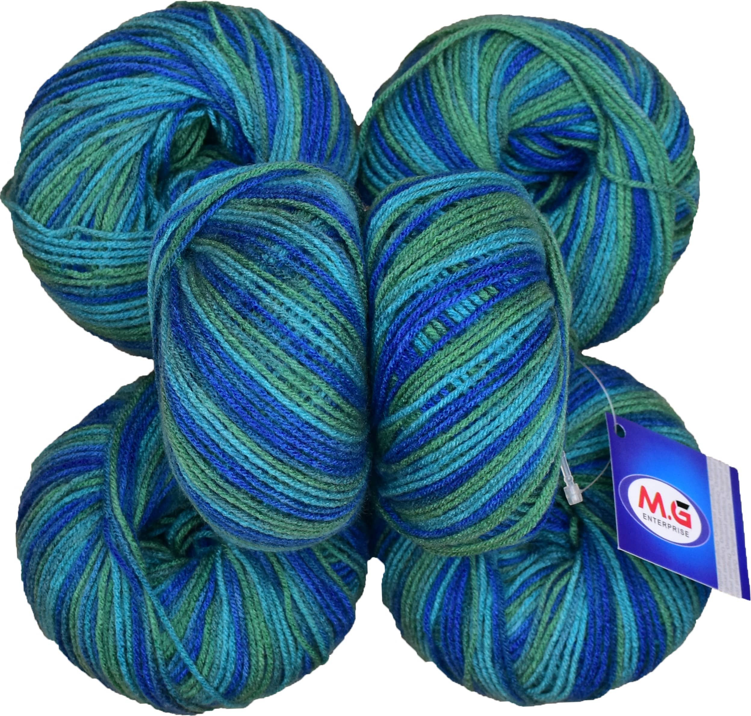 100% Acrylic Wool Darala (6 pc) Baby Soft Wool Ball Hand Knitting Wool/Art Craft Soft Fingering Crochet Hook Yarn, Needle Knitting Yarn Thread Dyed