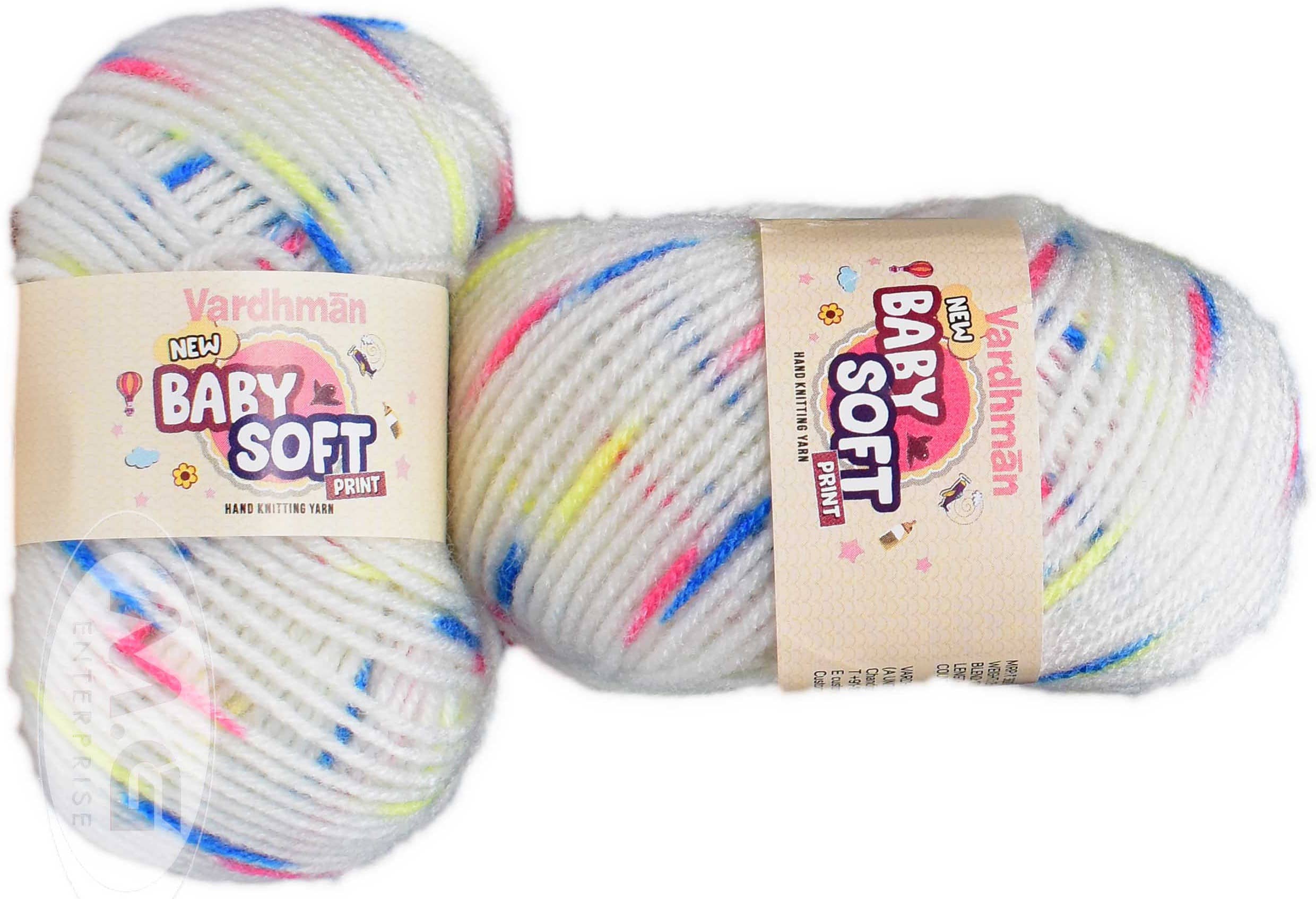 100% Acrylic Wool Icey Blue (Pack of 6) Baby Soft Wool Ball Hand knitting wool / Art Craft soft fingering crochet hook yarn, needle knitting yarn thread dyed â€¦ -W
