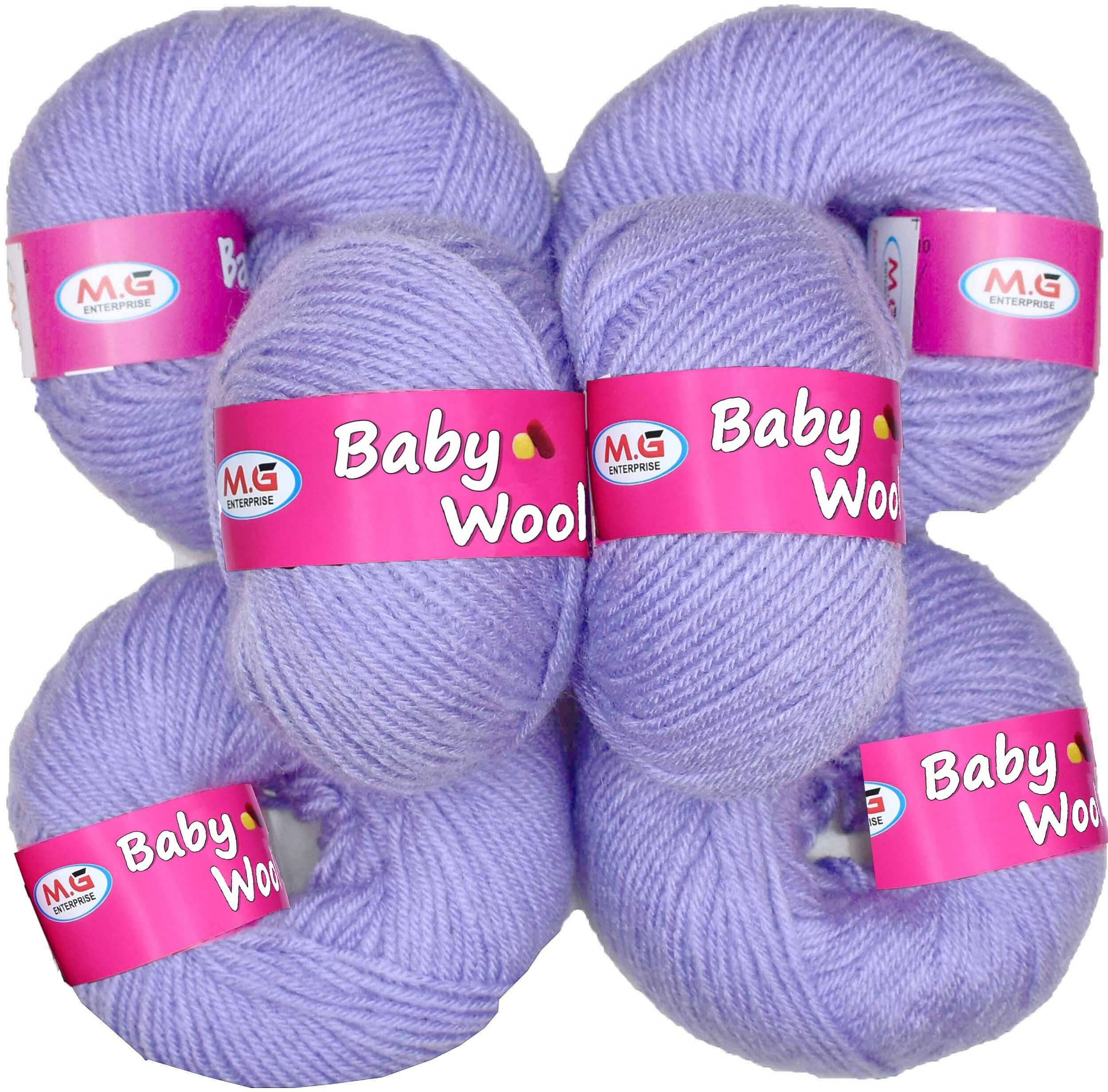     			100% Acrylic Wool  Leaf Green 6 Pc Baby Wool 4 ply Wool -OA Art-GE