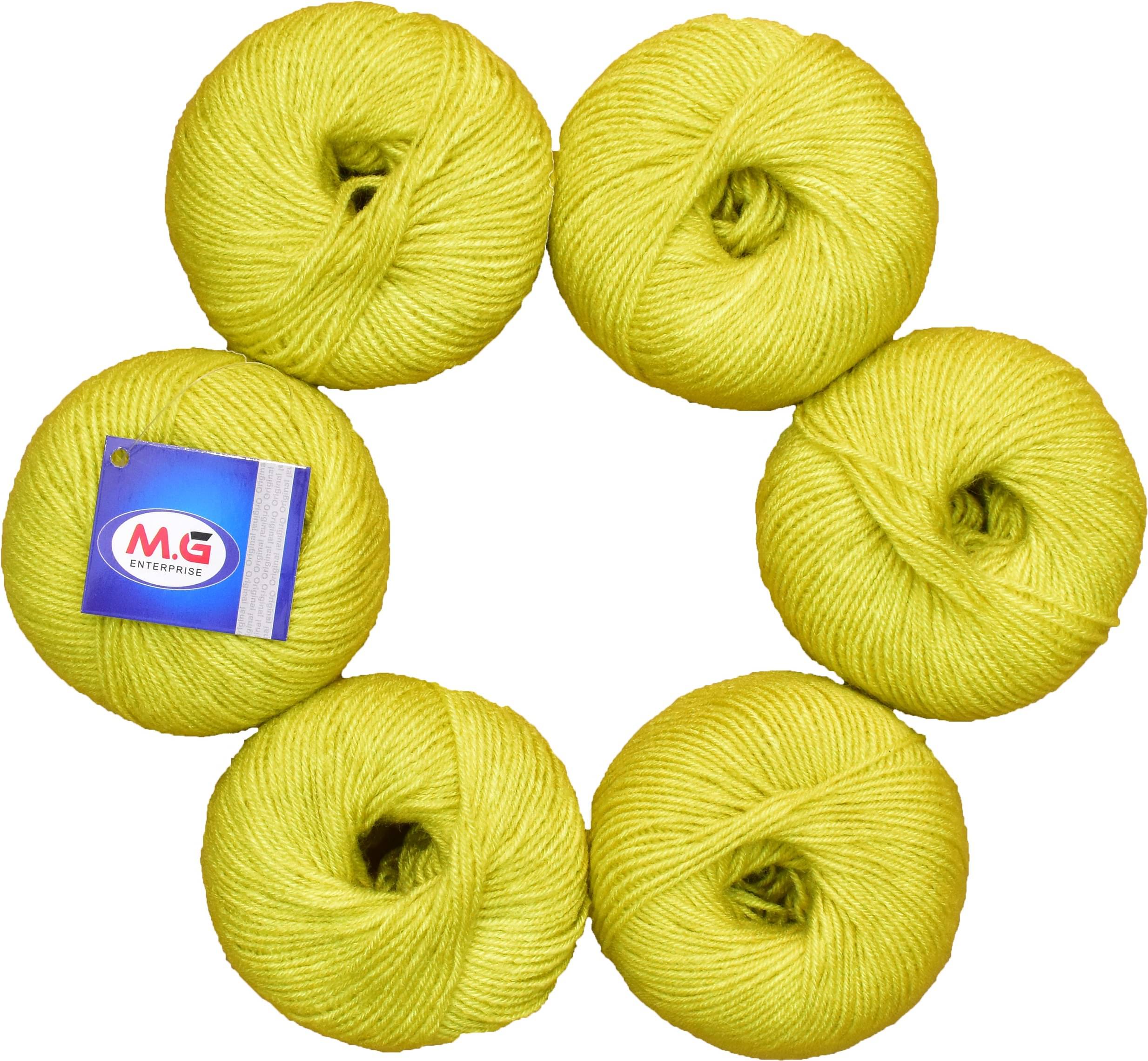     			100% Acrylic Wool Lemon (8 PC) Baby Soft Wool Ball Hand Knitting Wool/Art Craft