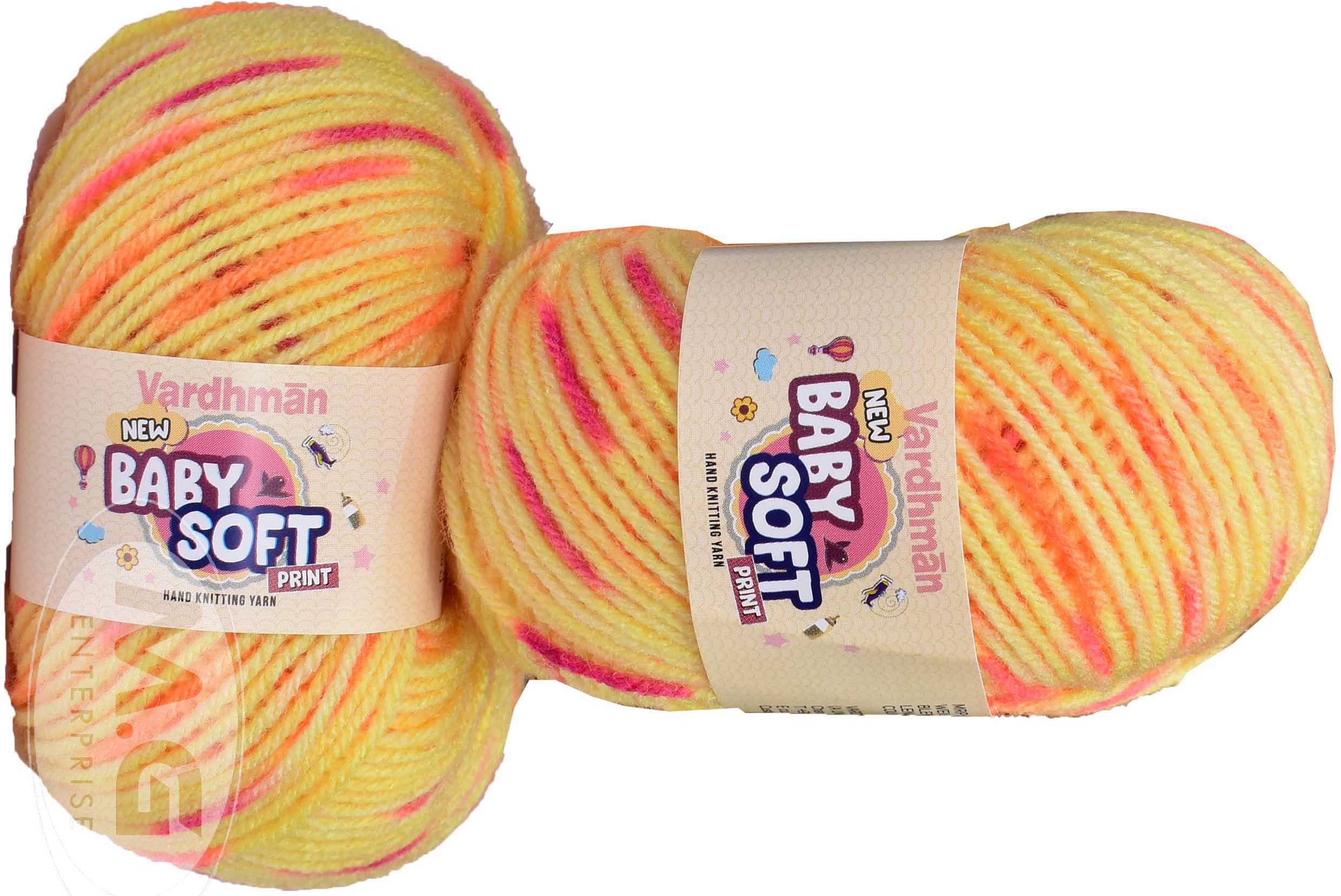 100% Acrylic Wool Mango (Pack of 6) Baby Soft Wool Ball Hand knitting wool / Art Craft soft fingering crochet hook yarn, needle knitting yarn thread dyed â€¦ -  V