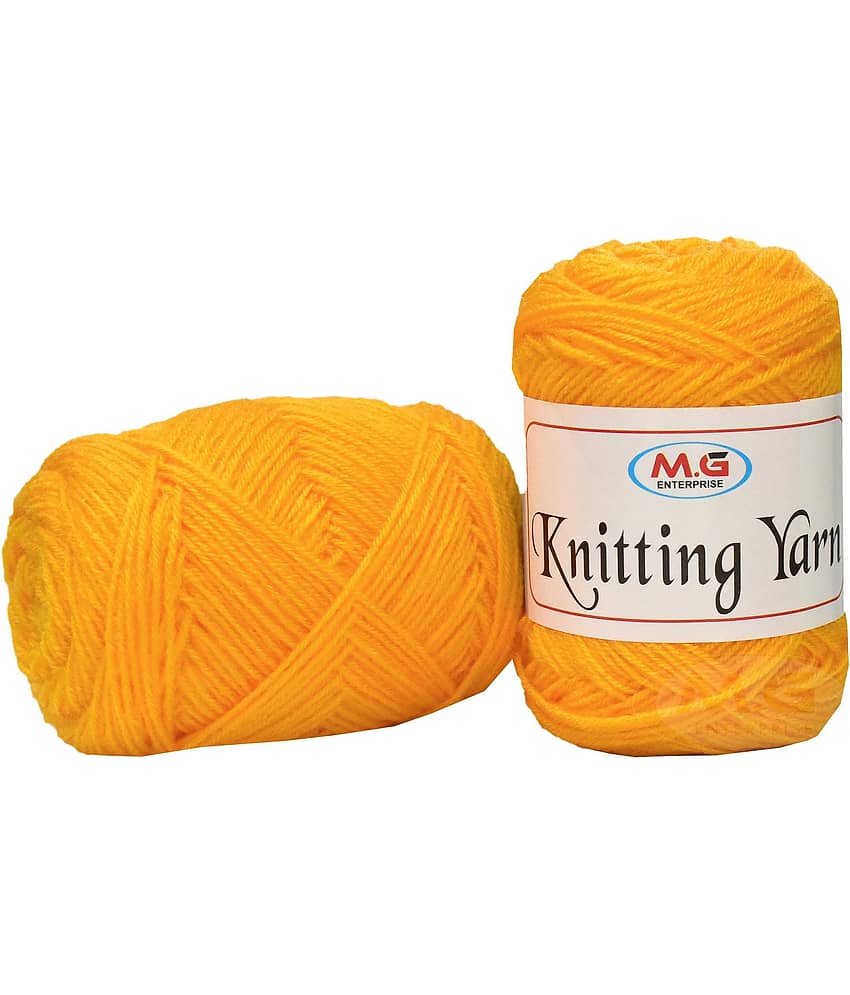 100% Acrylic Wool Yellow 100 gms - Art-AGJ - Stationery | Buy online on ZillyBuy