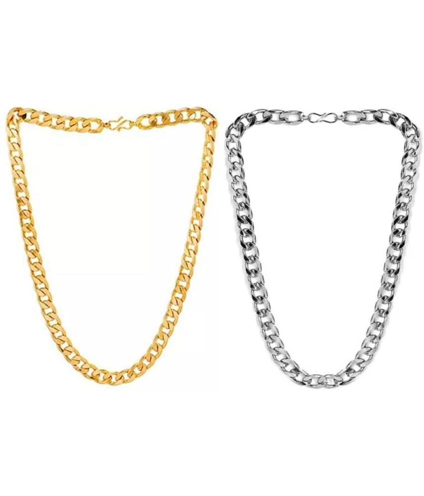     			Astrodidi Gold Plated Alloy Chain ( Pack of 2 )