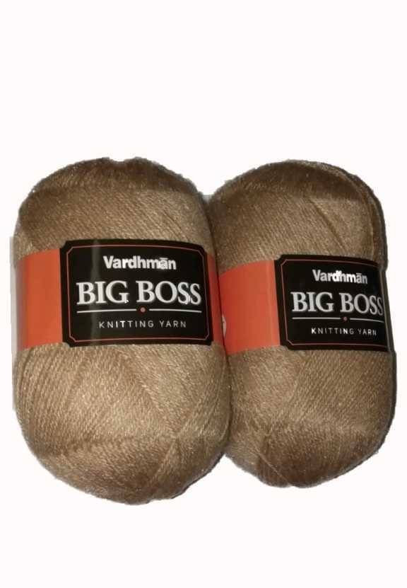     			BIG BOSS WOOL BALL HAND KNITTING WOOL/ART CRAFT,NEEDLE ACRYLIC YARN THREAD DYED 400GMS DARK KHAKHI  SHADE NO.01