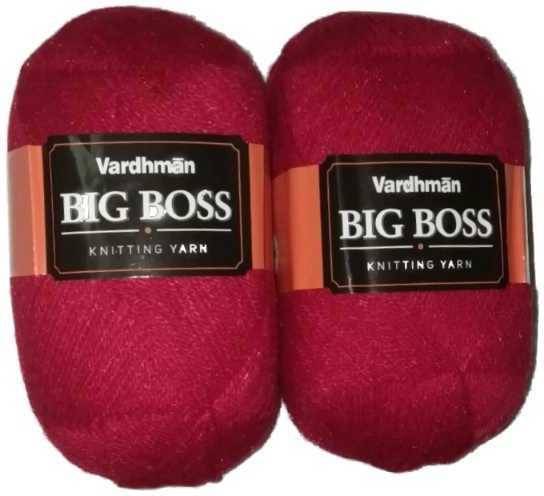     			BIG BOSS WOOL BALL HAND KNITTING WOOL/ART CRAFT,NEEDLE ACRYLIC YARN THREAD DYED 400GMS RED SHADE NO.24