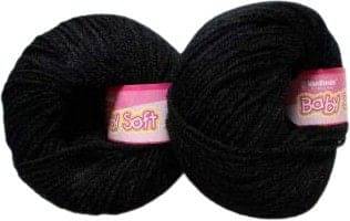     			Baby Soft Thin 4ply Acrylic Knitting Wool Black Ball (150 Grams/6balls). Soft Wool Ball Hand Knitting Wool/Art Craft Fingering Crochet Hook Yarn for Sweaters, mufflers, caps, Soft & Wool.