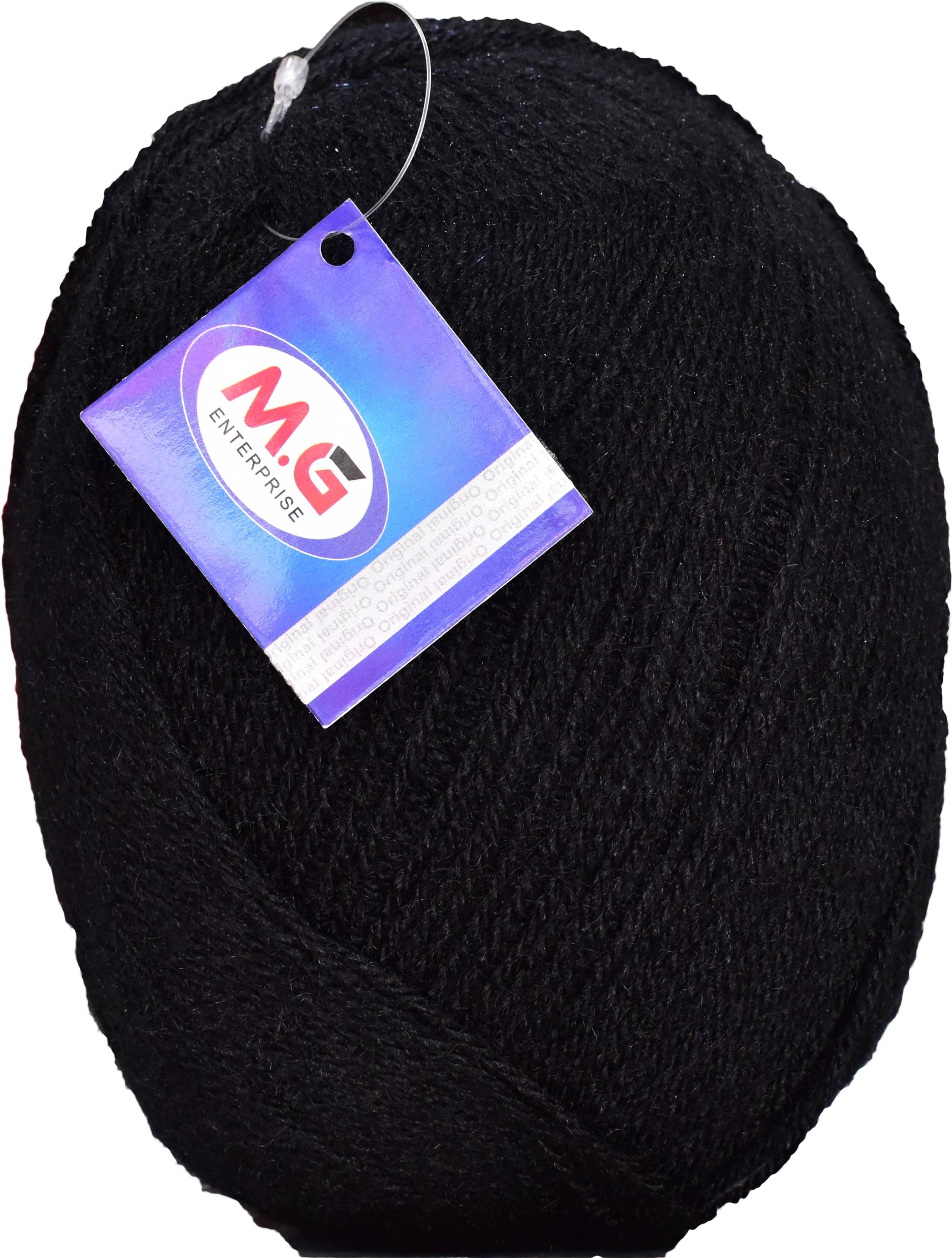     			Bigboss Black (200 gm)  Wool Ball Hand knitting wool / Art Craft soft fingering crochet hook yarn, needle knitting yarn thread dyed