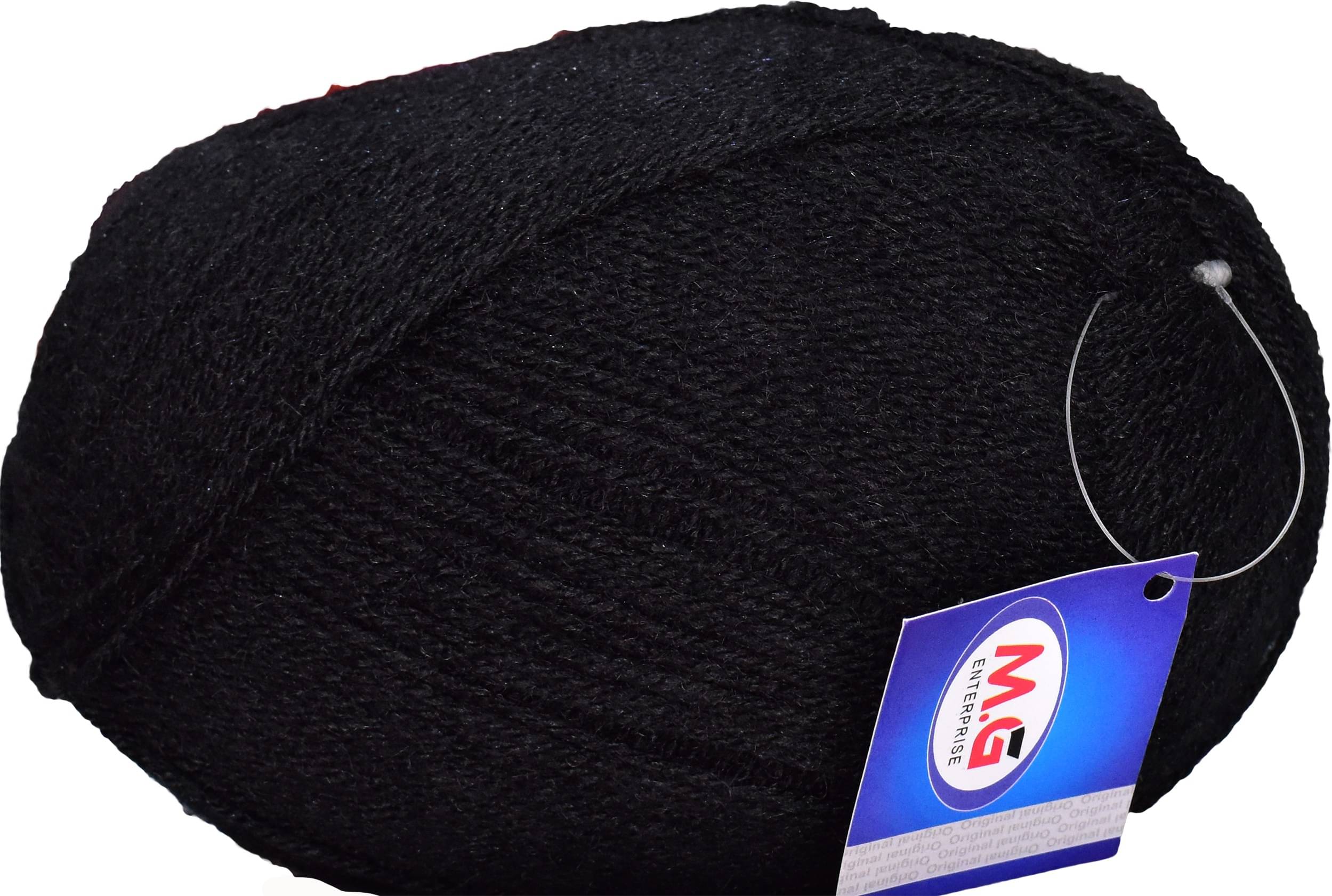     			Bigboss Black (400 gm)  Wool Ball Hand knitting wool / Art Craft soft fingering crochet hook yarn, needle knitting yarn thread dyed