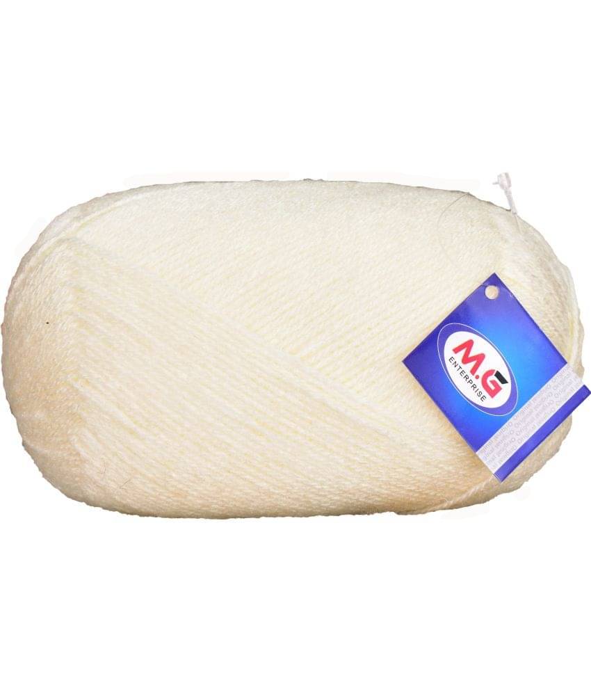     			Bigboss Cream (400 gm)  Wool Ball Hand knitting wool / Art Craft soft fingering crochet hook yarn, needle knitting yarn thread dyed