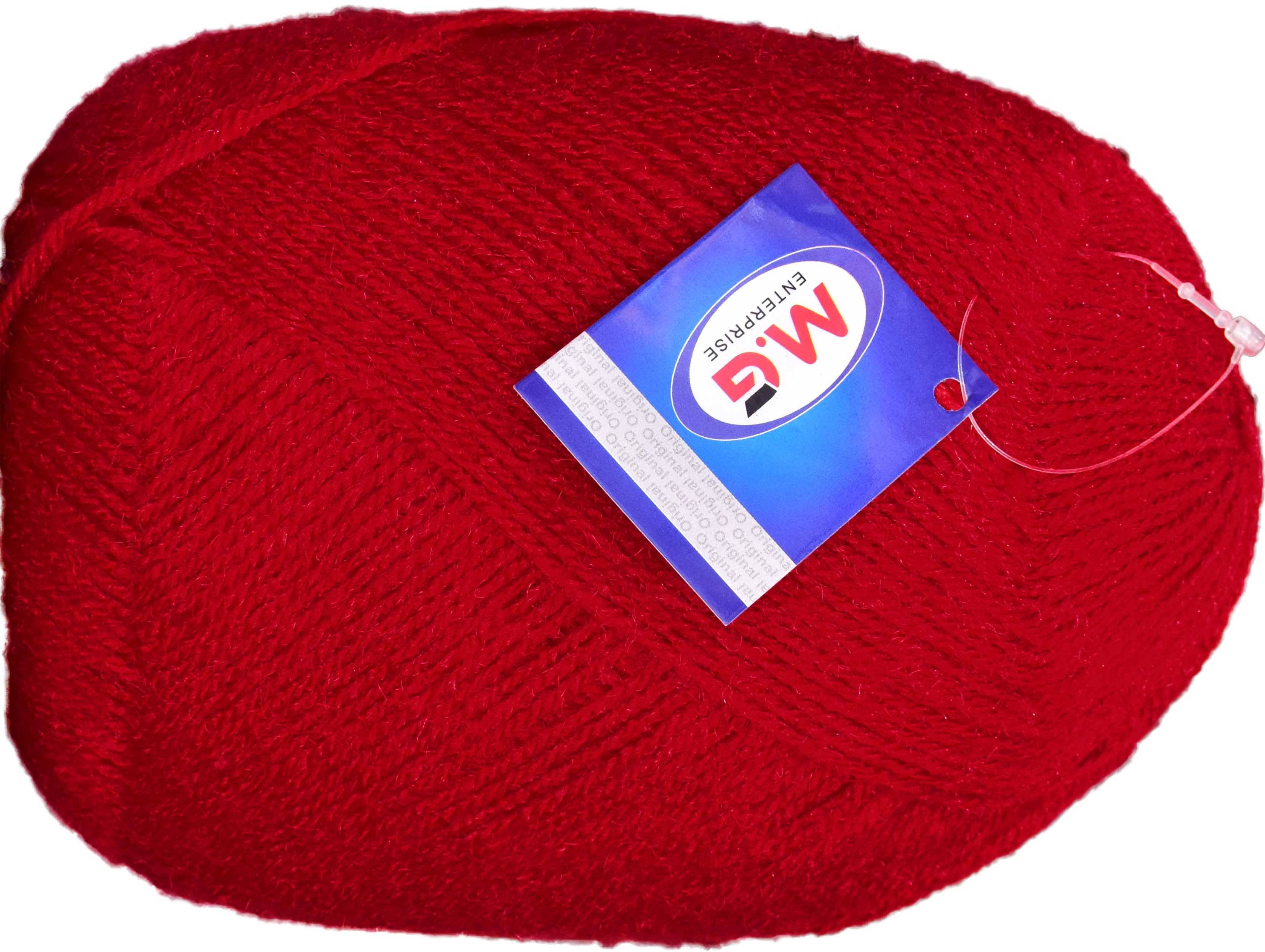     			Bigboss Red (200 gm)  Wool Ball Hand knitting wool / Art Craft soft fingering crochet hook yarn, needle knitting yarn thread dye  X