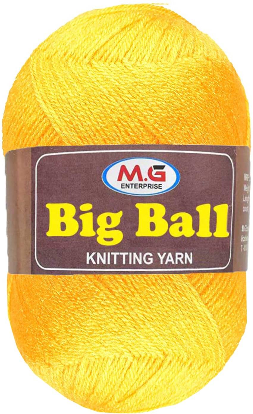     			Bigboss  Yellow 200 gms Wool Ball Hand knitting wool- Art-ACA