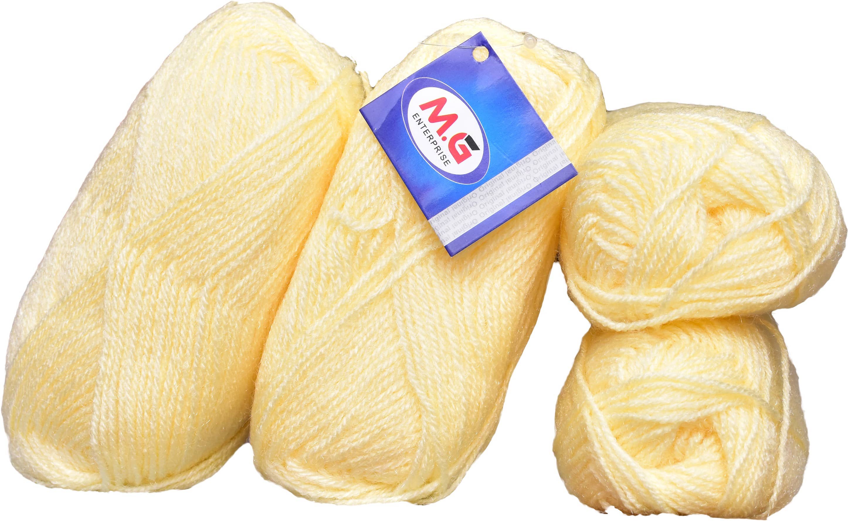 Blooming Star Cream (200 gm)  Wool Ball 50 gm each Hand knitting wool / Art Craft soft fingering crochet hook yarn, needle knitting yarn thread dyed