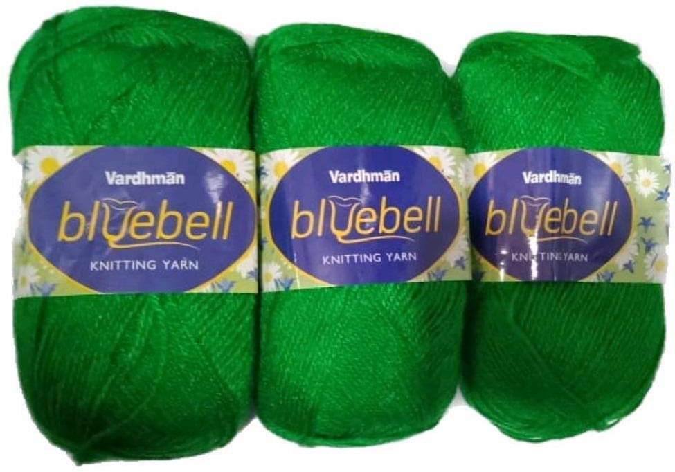     			Bluebell 300 gm Wool Ball Hand Knitting Wool & Art Craft Soft Fingering Crochet Hook Yarn Needles Acrylic Knitting Yarn Thread Dyed(100gm Each)