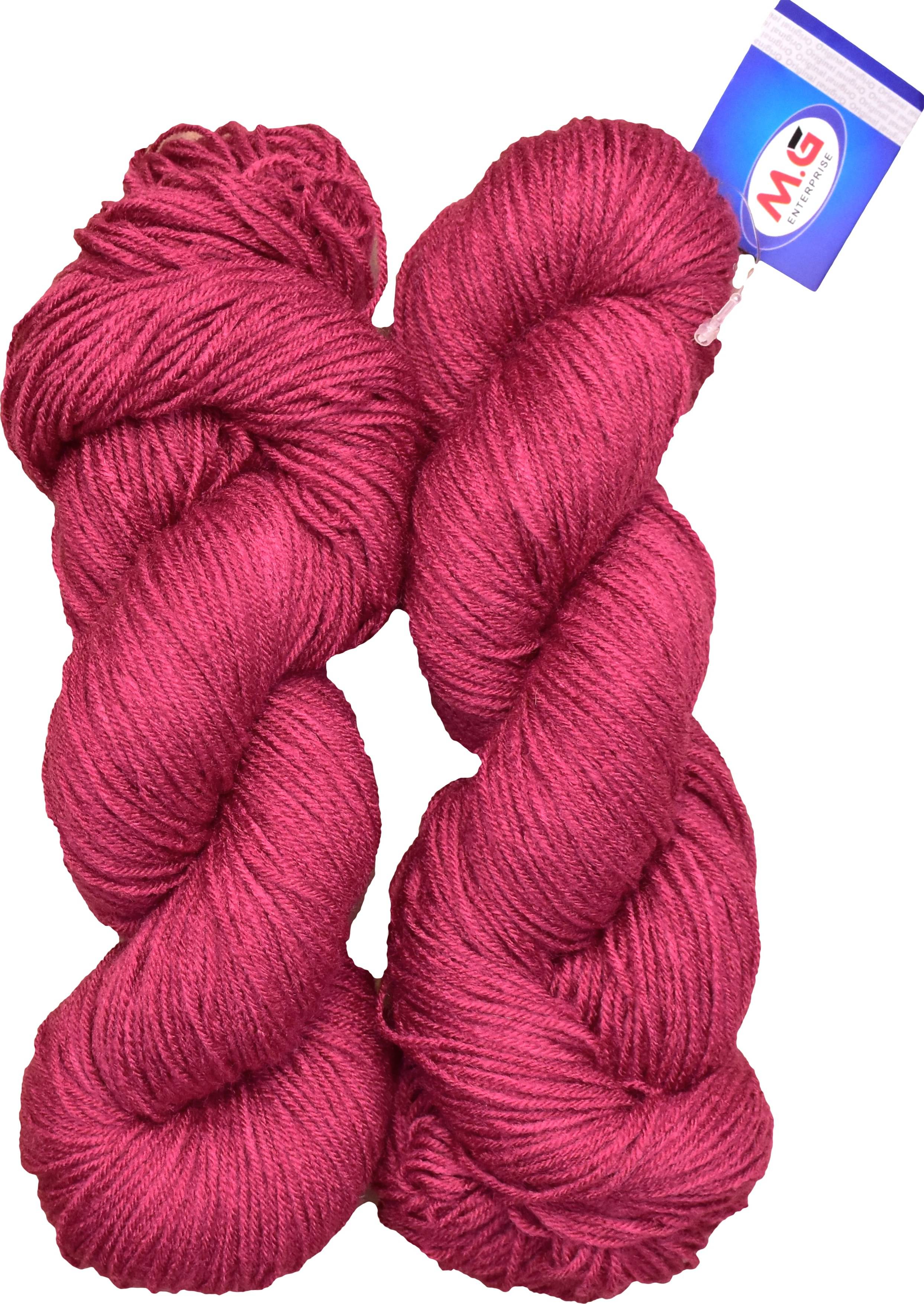     			Brilon Cherry (200 gm)  Wool Hank Hand knitting wool / Art Craft soft fingering crochet hook yarn, needle knitting yarn thread dye I JE