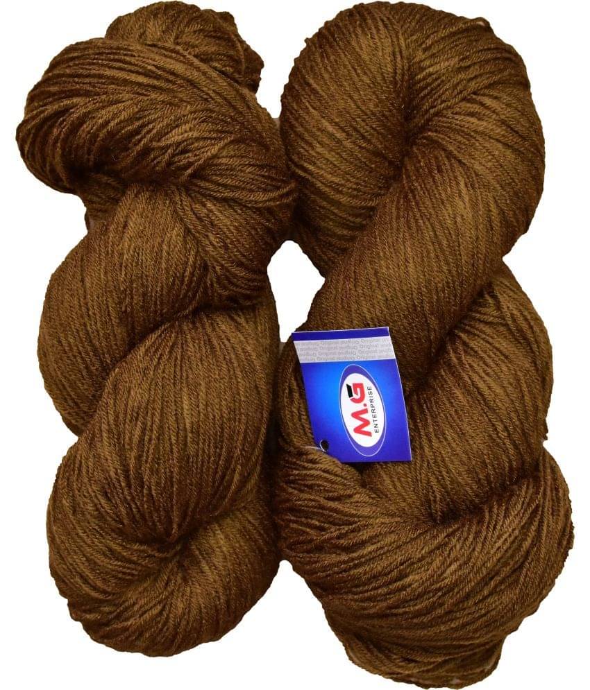     			Brilon Coffee (300 gm)  Wool Hank Hand knitting wool / Art Craft soft fingering crochet hook yarn, needle knitting yarn thread dye M NE