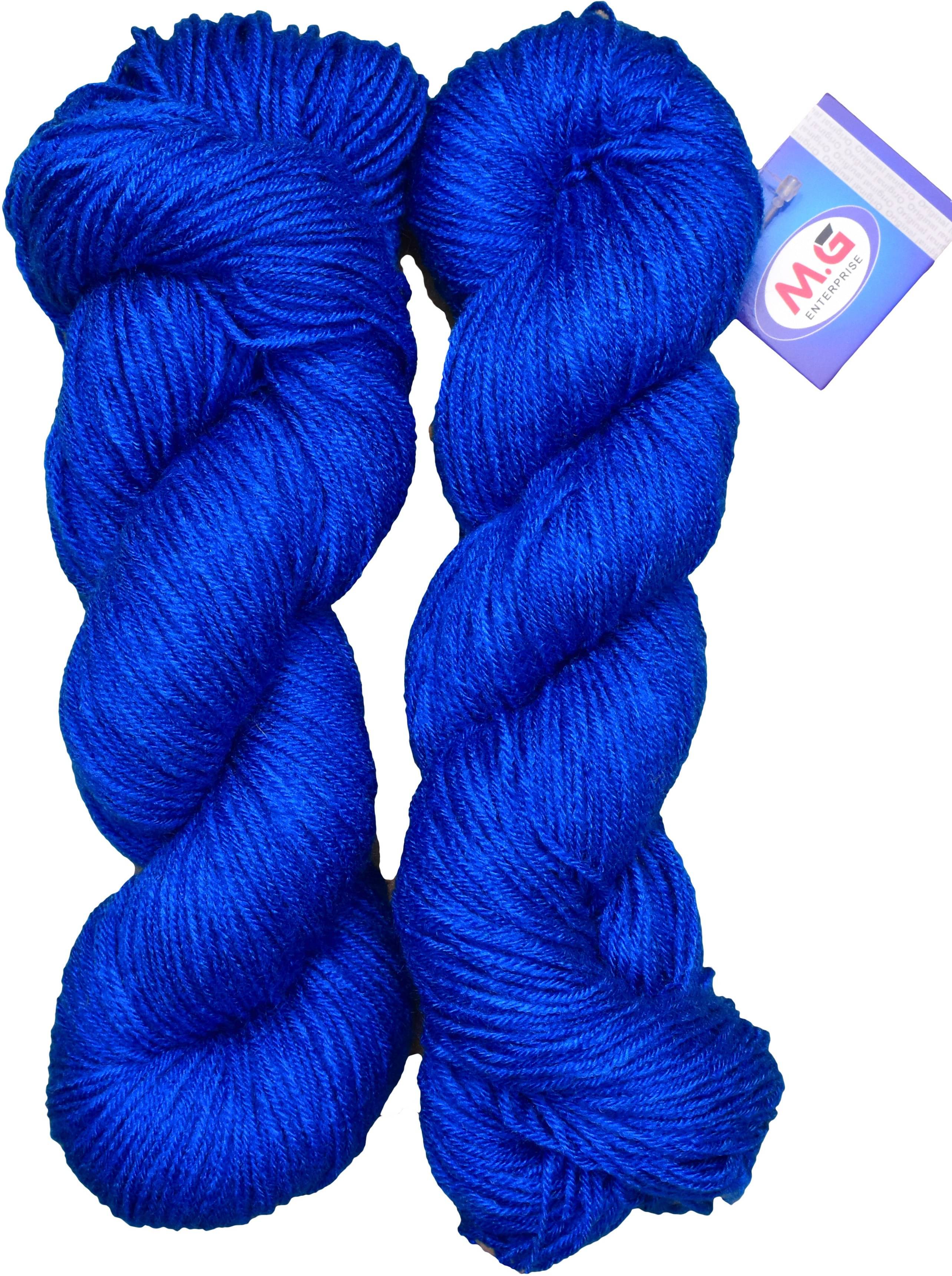     			Brilon Deep Blue (300 gm)  Wool Hank Hand knitting wool / Art Craft soft fingering crochet hook yarn, needle knitting yarn thread dyed