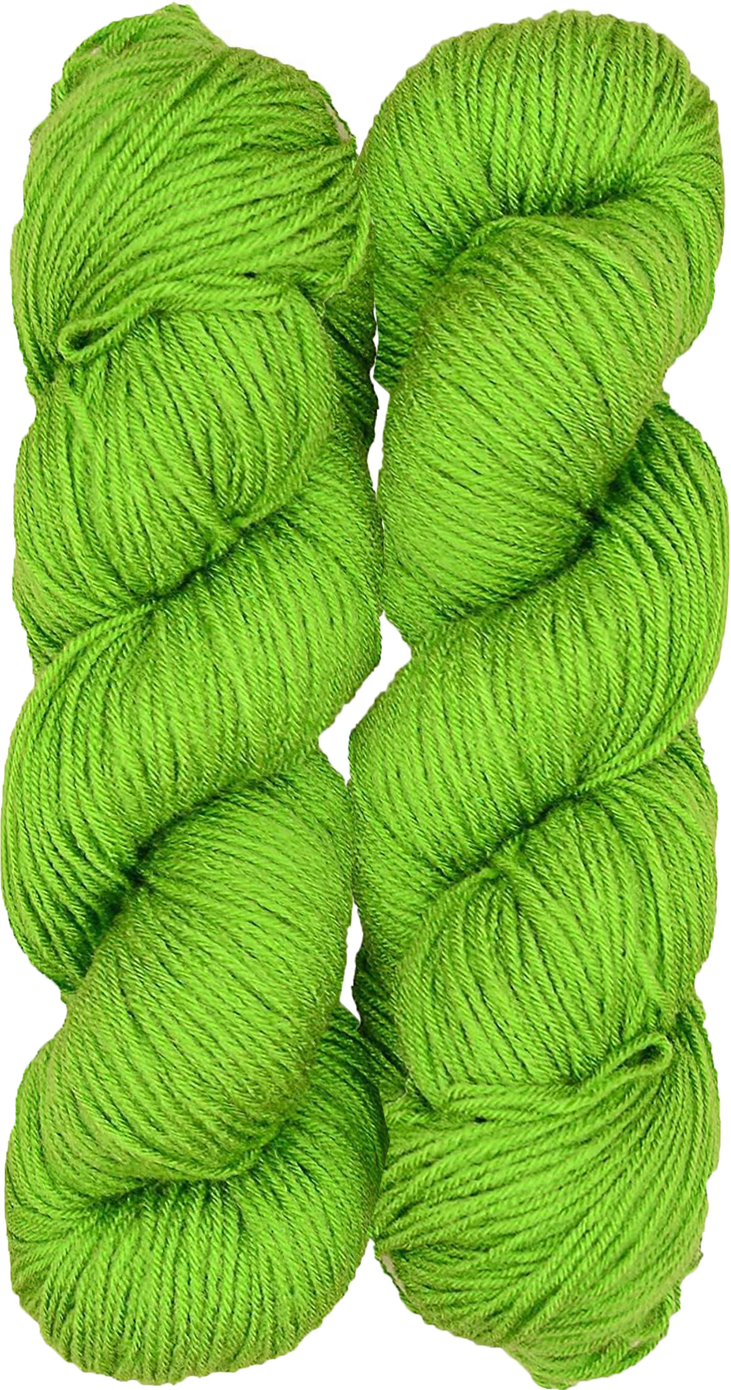     			Brilon Light Green (300 gm)  Wool Hank Hand knitting wool / Art Craft soft fingering crochet hook yarn, needle knitting yarn thread dye S TE