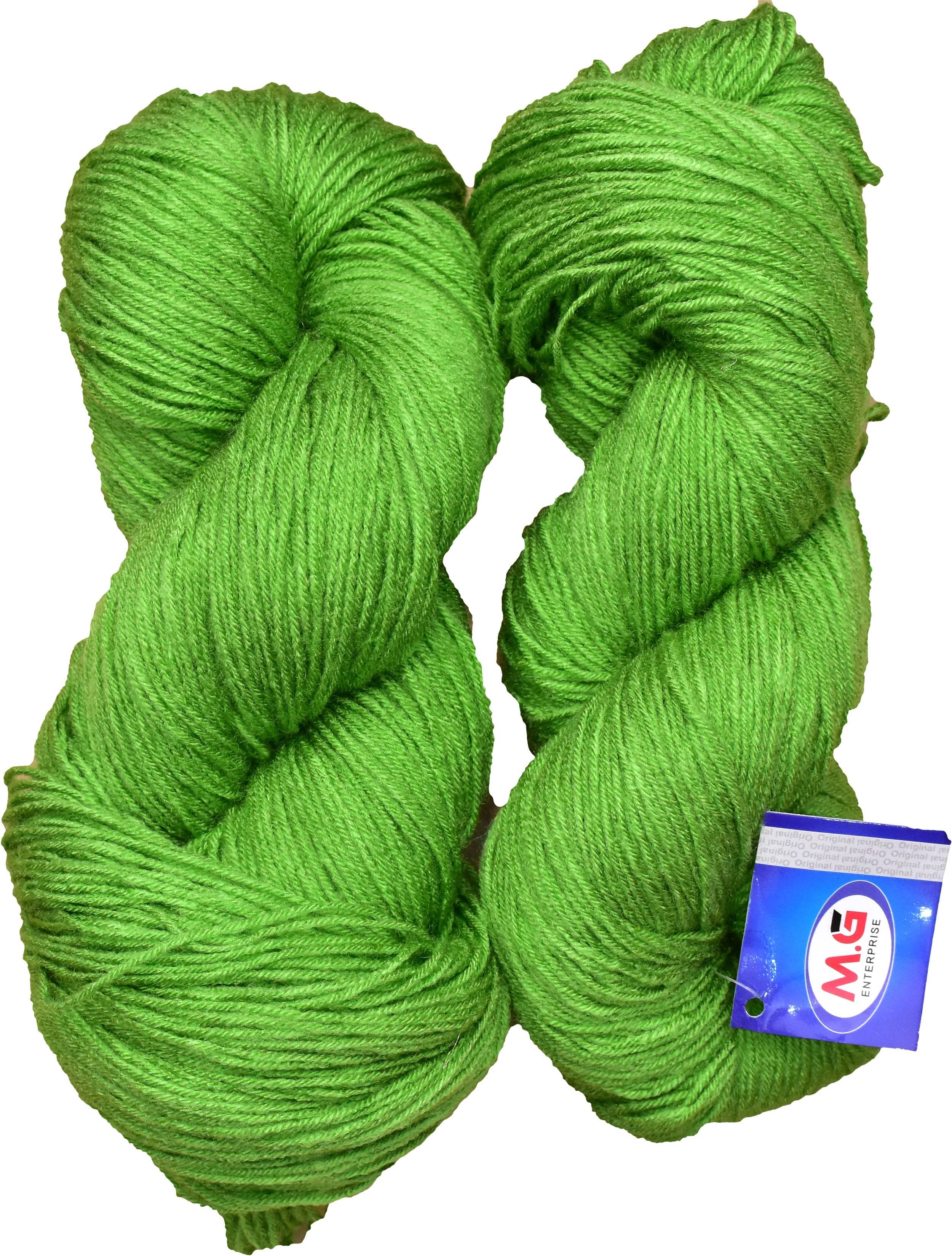     			Brilon Light Green (400 gm)  Wool Hank Hand knitting wool / Art Craft soft fingering crochet hook yarn, needle knitting yarn thread dyed