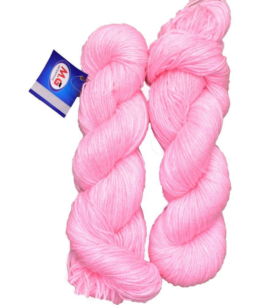     			Brilon Pink (200 gm)  Wool Hank Hand knitting wool / Art Craft soft fingering crochet hook yarn, needle knitting yarn thread dye D EF
