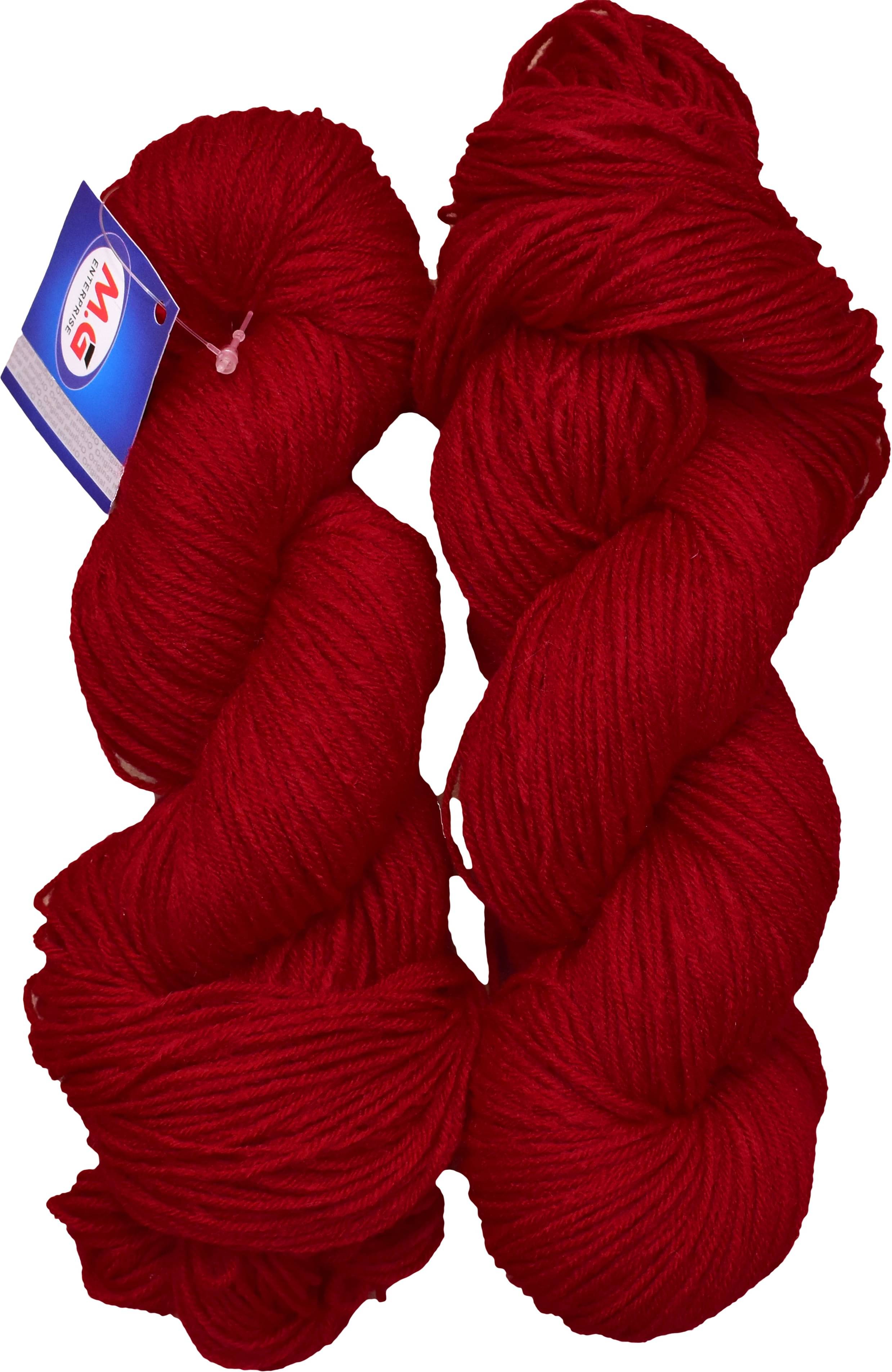     			Brilon Red (200 gm)  Wool Hank Hand knitting wool / Art Craft soft fingering crochet hook yarn, needle knitting yarn thread dye J KF