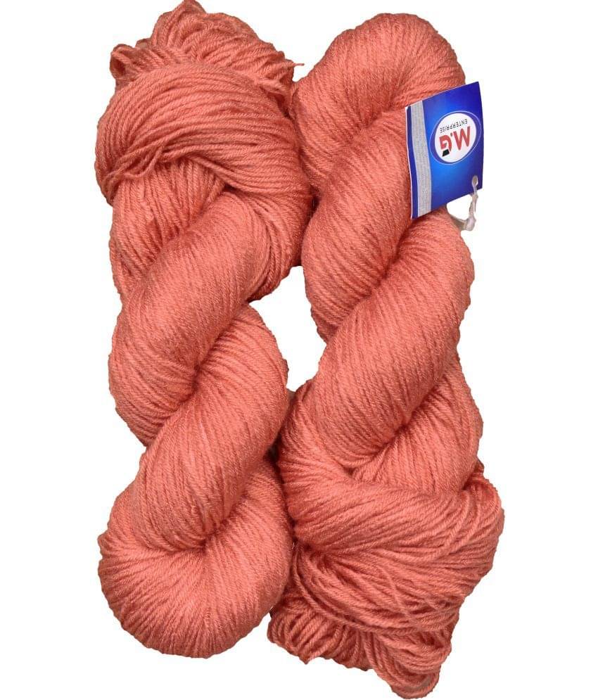     			Brilon Salmon (400 gm)  Wool Hank Hand knitting wool / Art Craft soft fingering crochet hook yarn, needle knitting yarn thread dye R SF