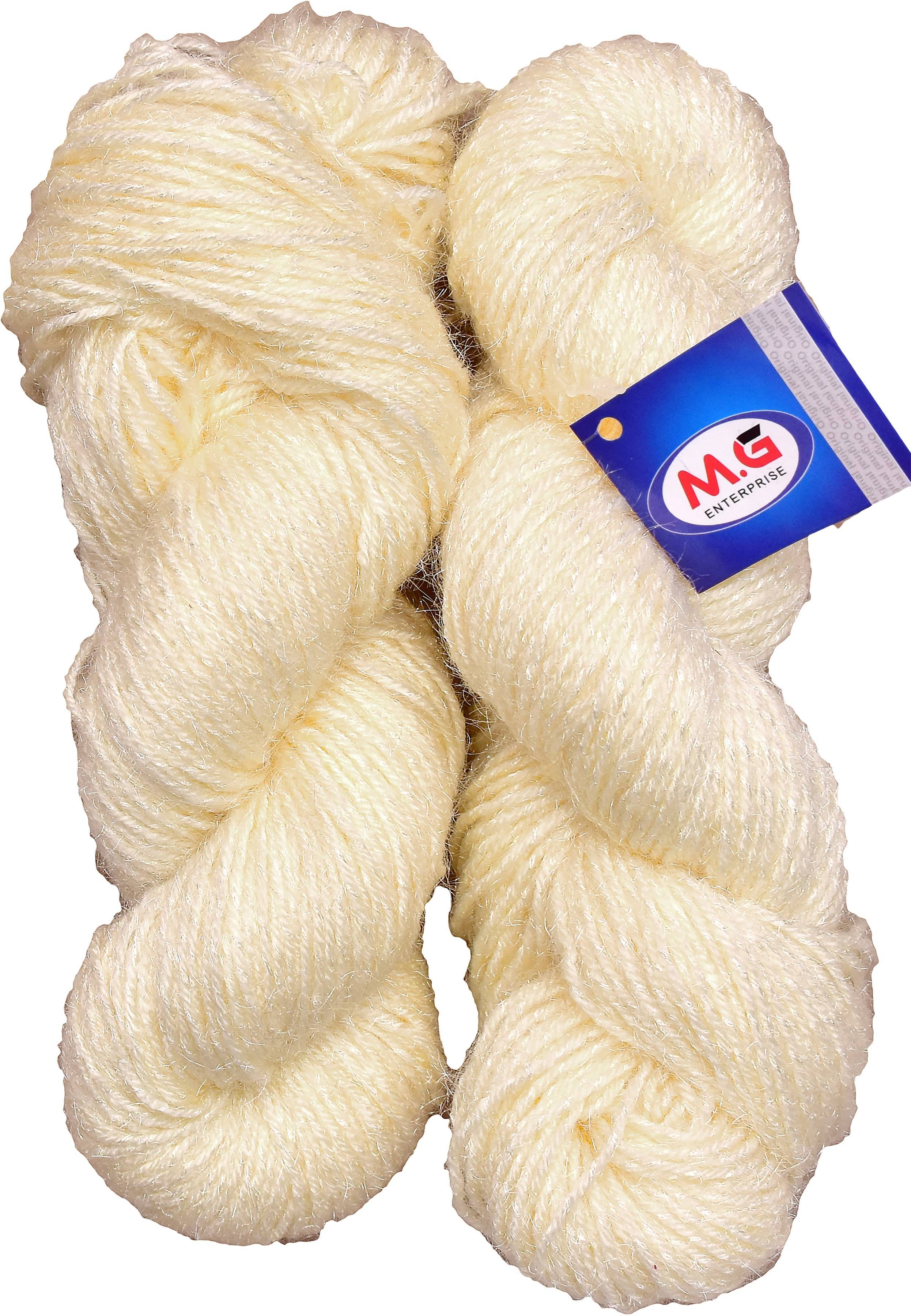     			Charming Cream (200 gm)  Wool Hank Hand knitting wool / Art Craft soft fingering crochet hook yarn, needle knitting yarn thread dyed.