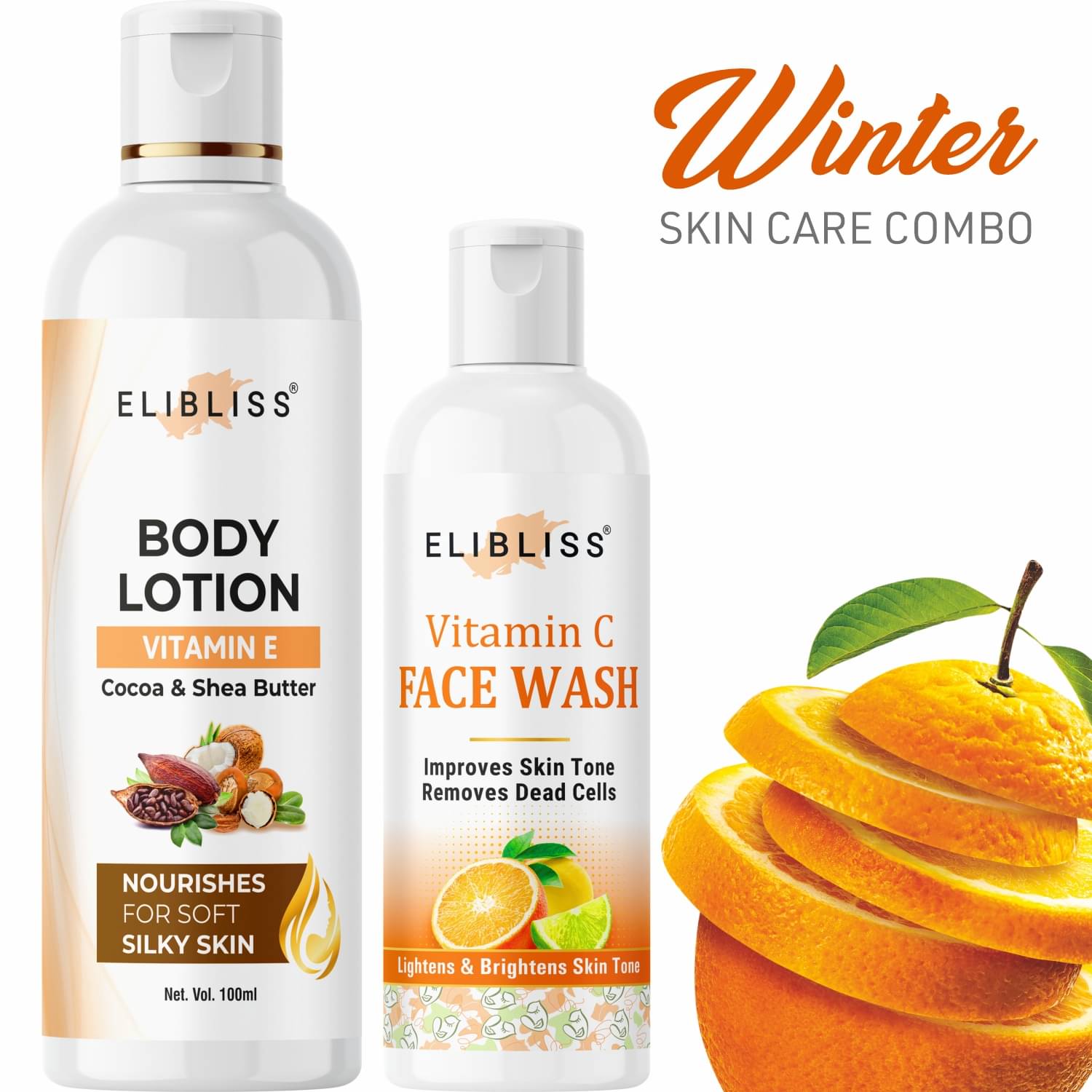     			Cocoa Shea Butter Body Lotion with Vitamin C Gel Face Wash for Skin Whitening