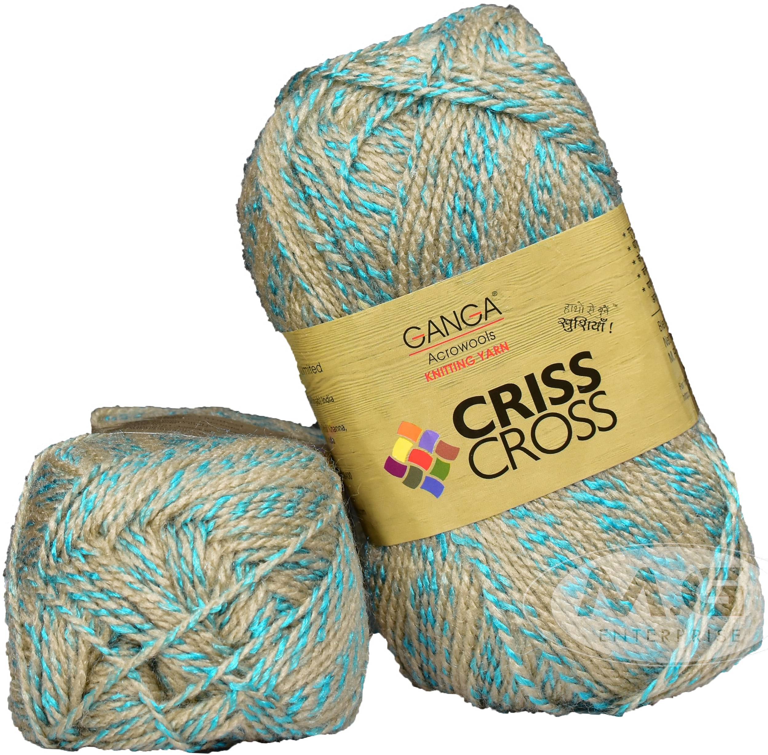     			Criss Cross Skin Teal (400 gm)  Wool Ball Hand knitting wool / Art Craft soft fingering crochet hook yarn, needle knitting yarn thread dye R SD
