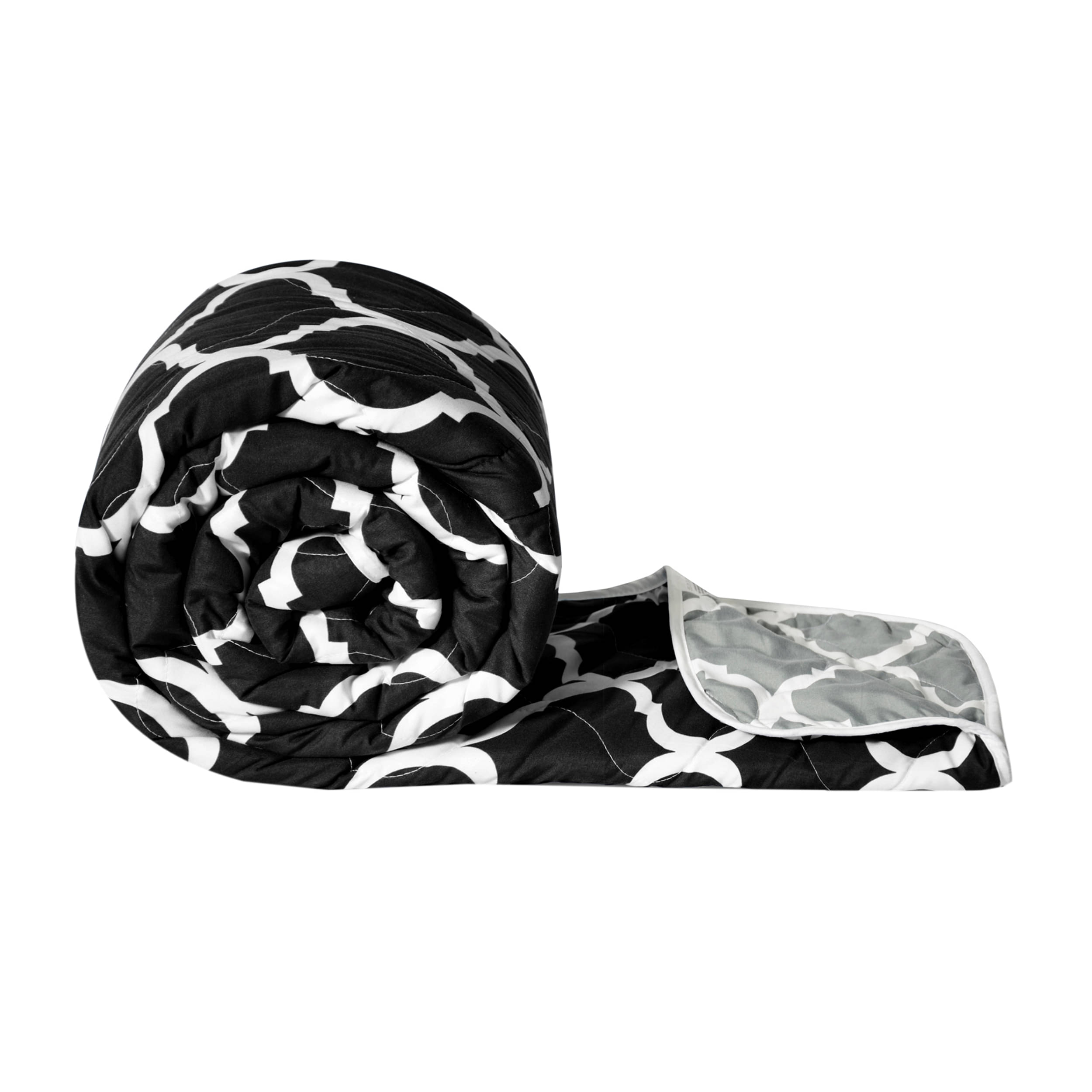     			DIVINE CASA Microfiber Abstract Single Comforter ( 230 x 140 ) Pack of 1 - Black