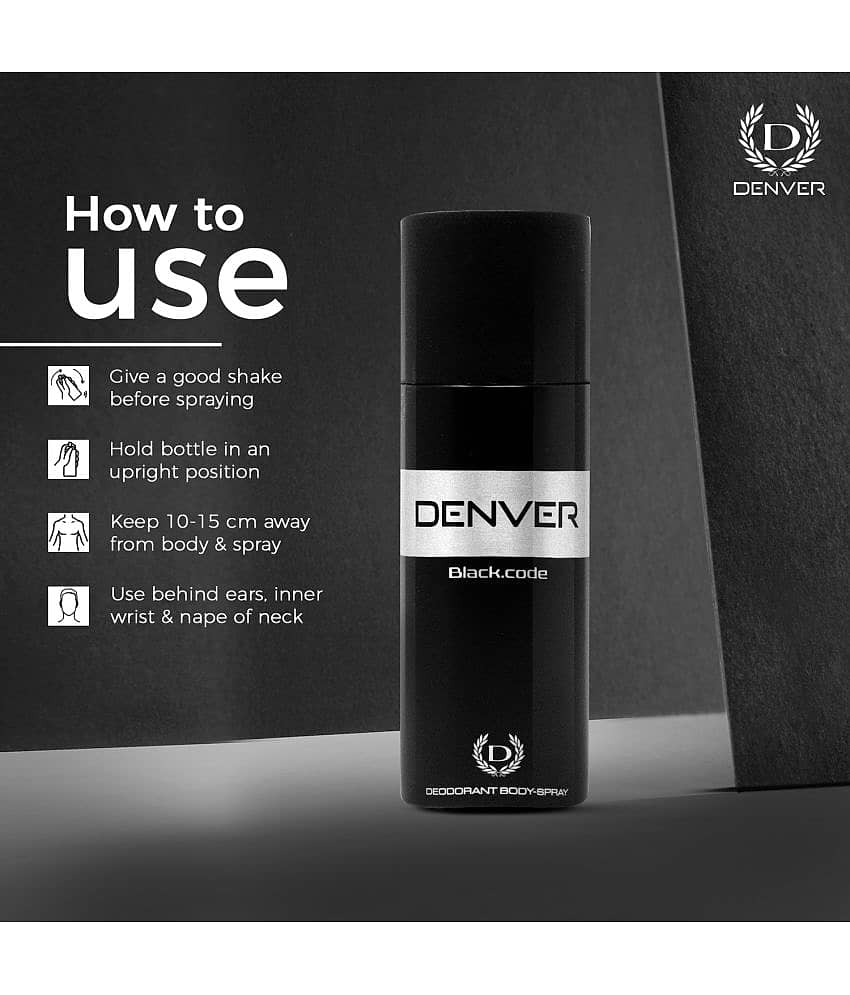 Buy Denver Black Code Deodorant Pack of 3 · 150 ml (450 ml total) - Image 6