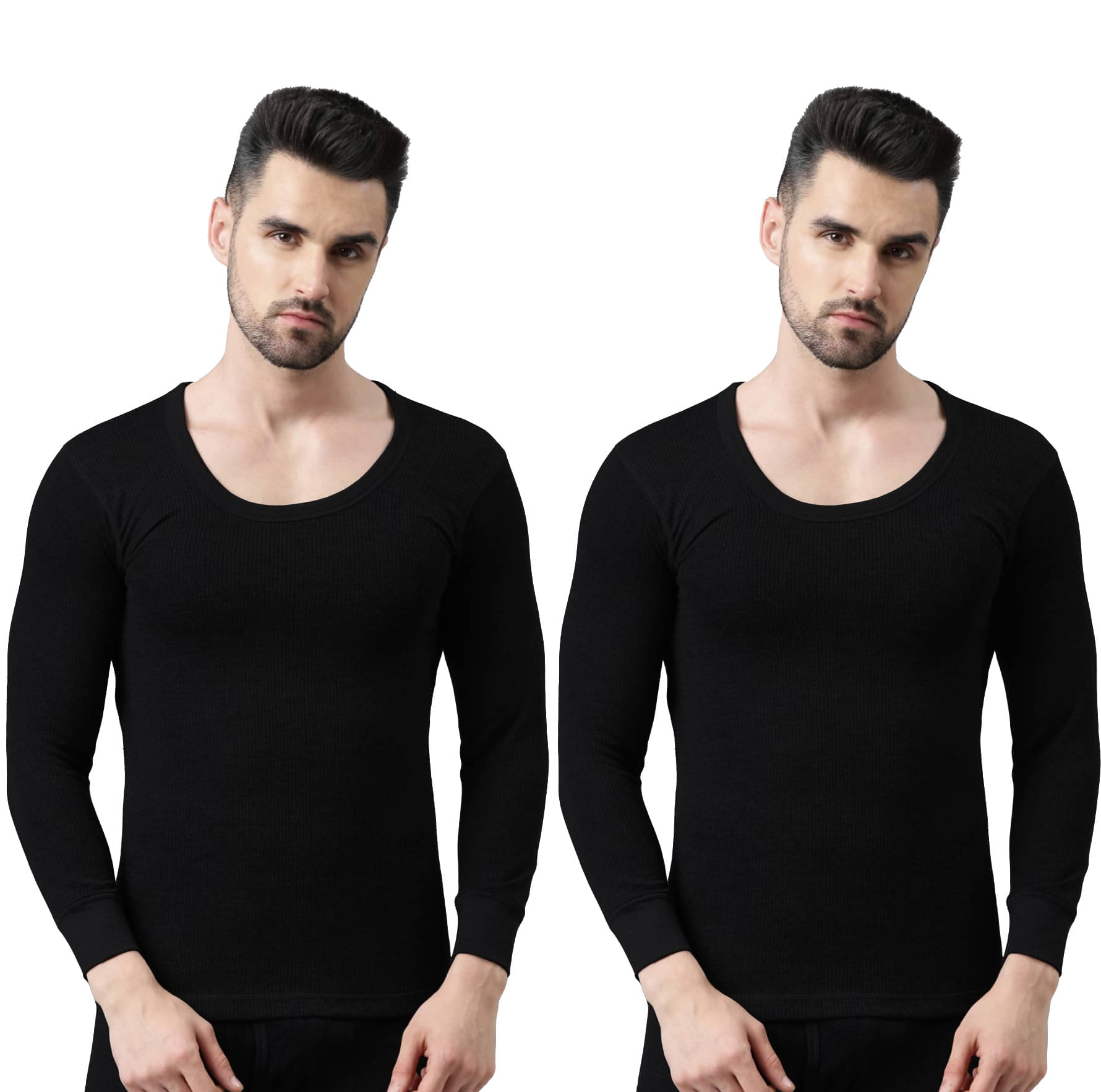 Dixcy Scott Black Polyester Men's Thermal Tops ( Pack of 2 ) Dixcy Scott Black Polyester Men's Thermal Tops ( Pack of 2 )