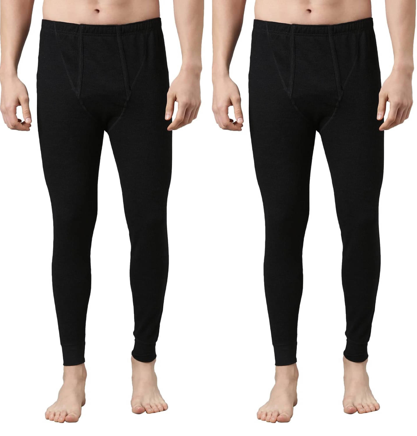     			Dixcy Scott Black Polyester Men's Thermal Bottoms ( Pack of 2 )