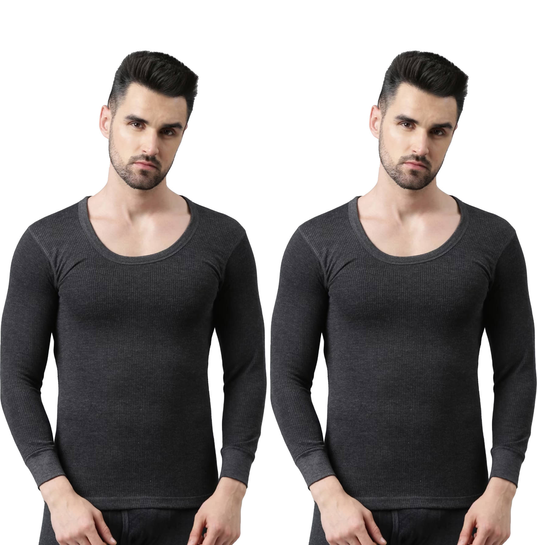 Dixcy Scott Charcoal Polyester Men's Thermal Tops ( Pack of 2 ) Dixcy Scott Charcoal Polyester Men's Thermal Tops ( Pack of 2 )