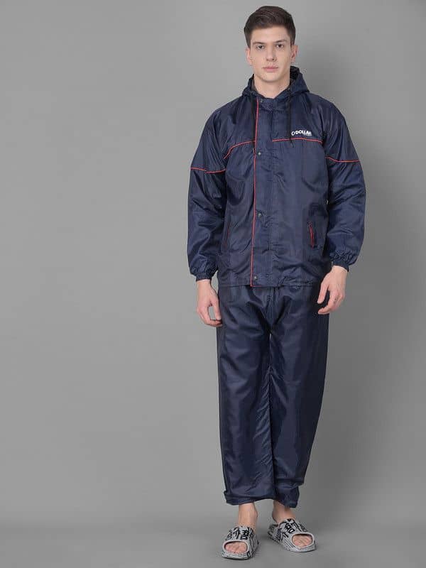 Dollar Navy Polyester Men's Rain Suit ( Pack of 1 )