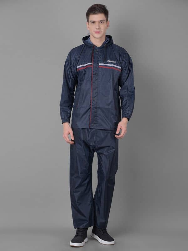 Dollar Navy Polyester Men's Rain Suit ( Pack of 1 )