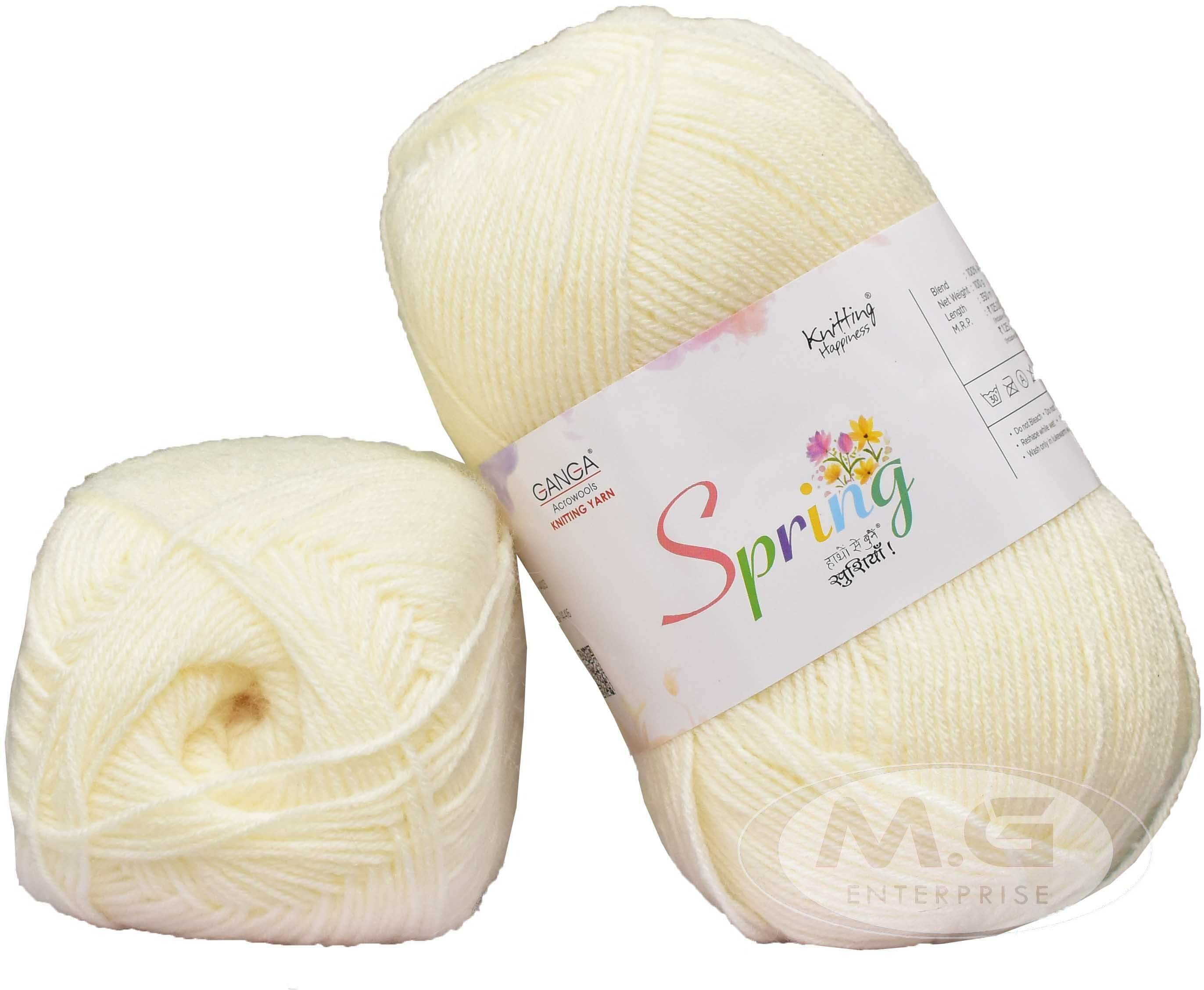     			GAN GA pring  Cream 200 gm Wool Ball Hand knitting wool -H Art-AEGF