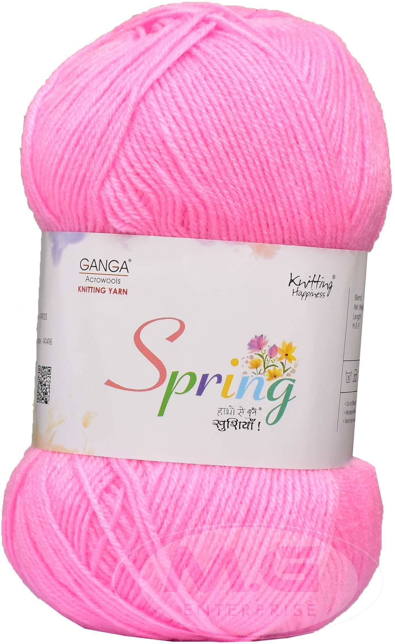     			GAN GA pring  Deep Pink 400 gm Wool Ball Hand knitting wool -E Art-AEGC